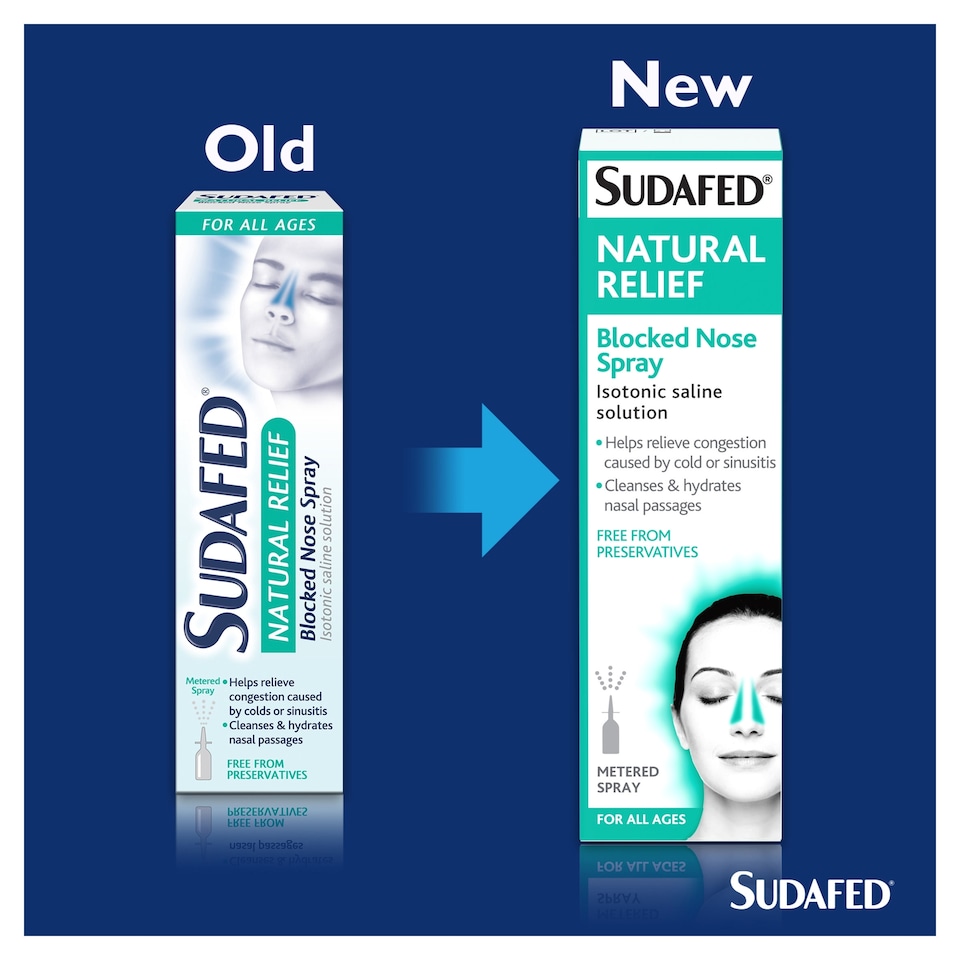 image 1 of Sudafed Natural Relief Blocked Nose Metered Spray 15ml
