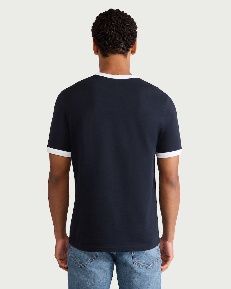 image 1 of F&F Pure Cotton Believe Football Print T-shirt in Navy