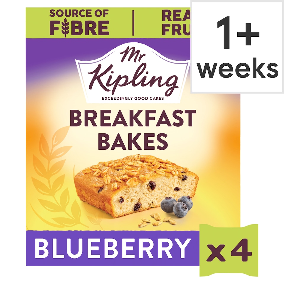 image 1 of  Mr Kipling Blueberry Breakfast Bakes Snack Cakes 4 pack
