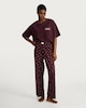 image 3 of F&F Pure Cotton Polka Dot Pyjama Bottoms in Burgundy