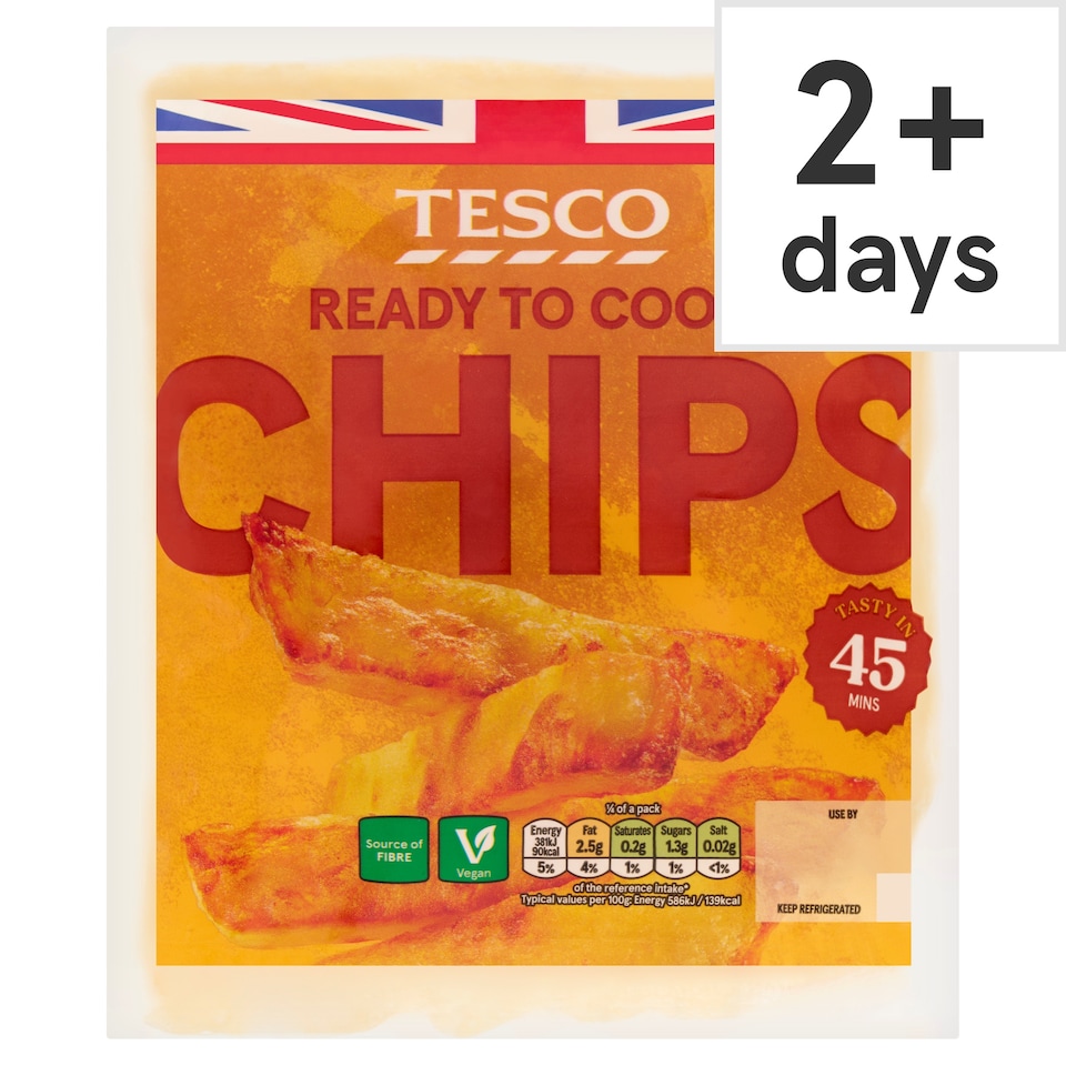 Tesco Ready to Cook Chips 500g