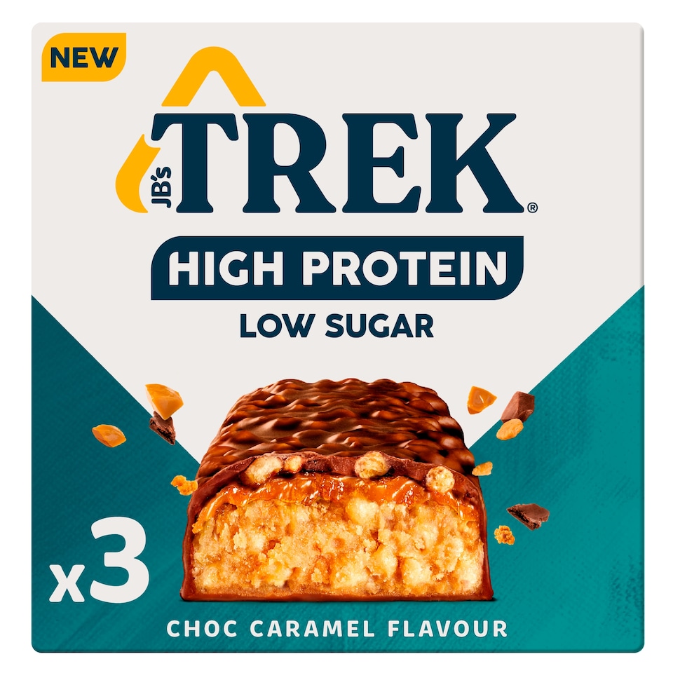 image 1 of Trek High Protein Choc Caramel Flavour 3X44g