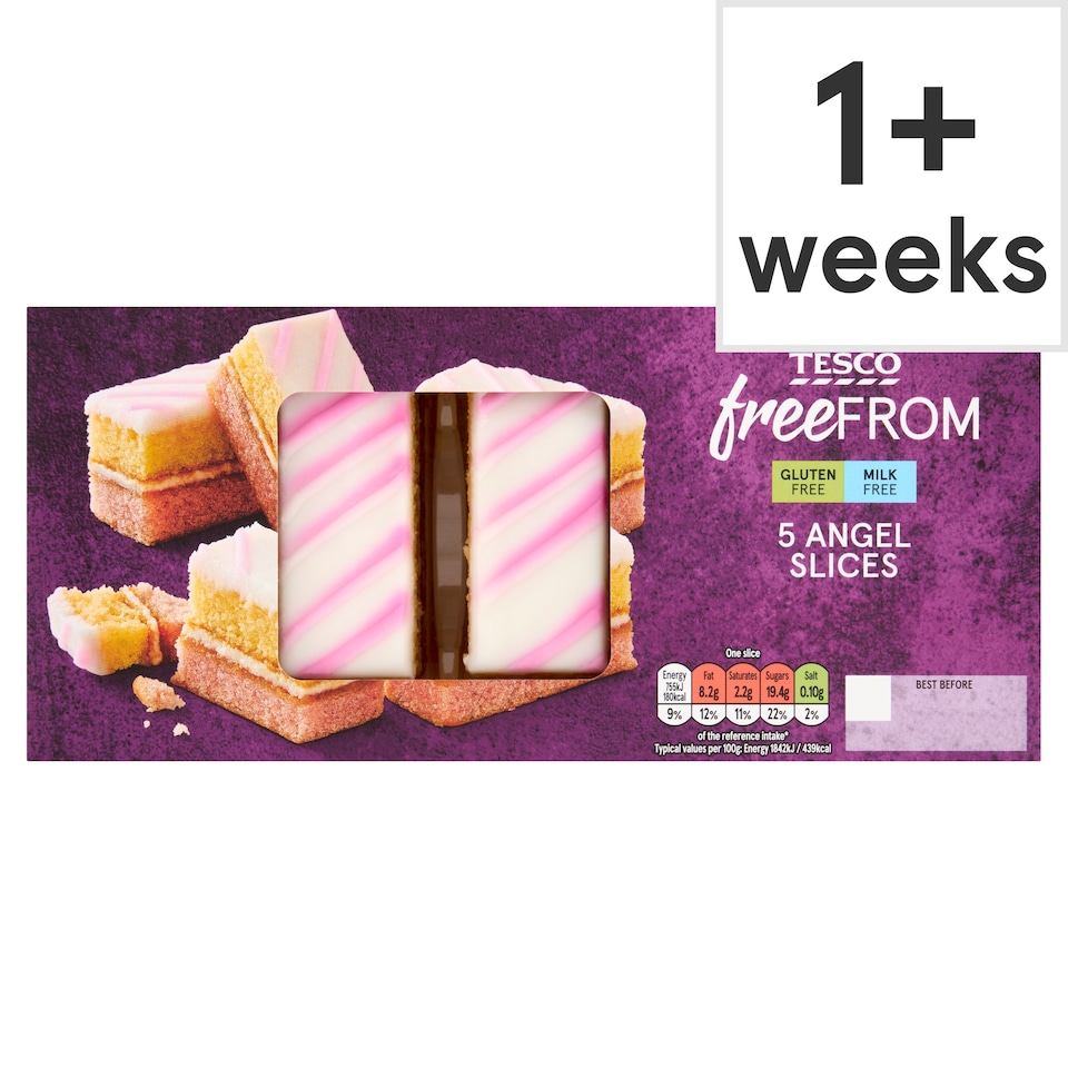 Tesco Free From 5 pack Angel Cake Slices