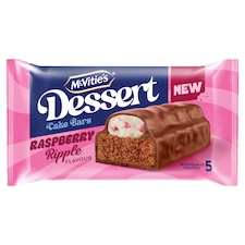 McVitie's Dessert Raspberry Ripple Flavour Cake Bars 5 x 24g