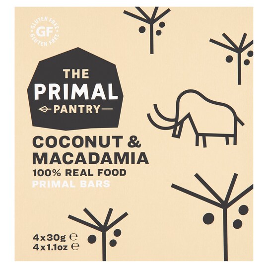 PRIMAL PANTRY C/NUT MACADAMIA BARS 4X30G Tesco Groceries