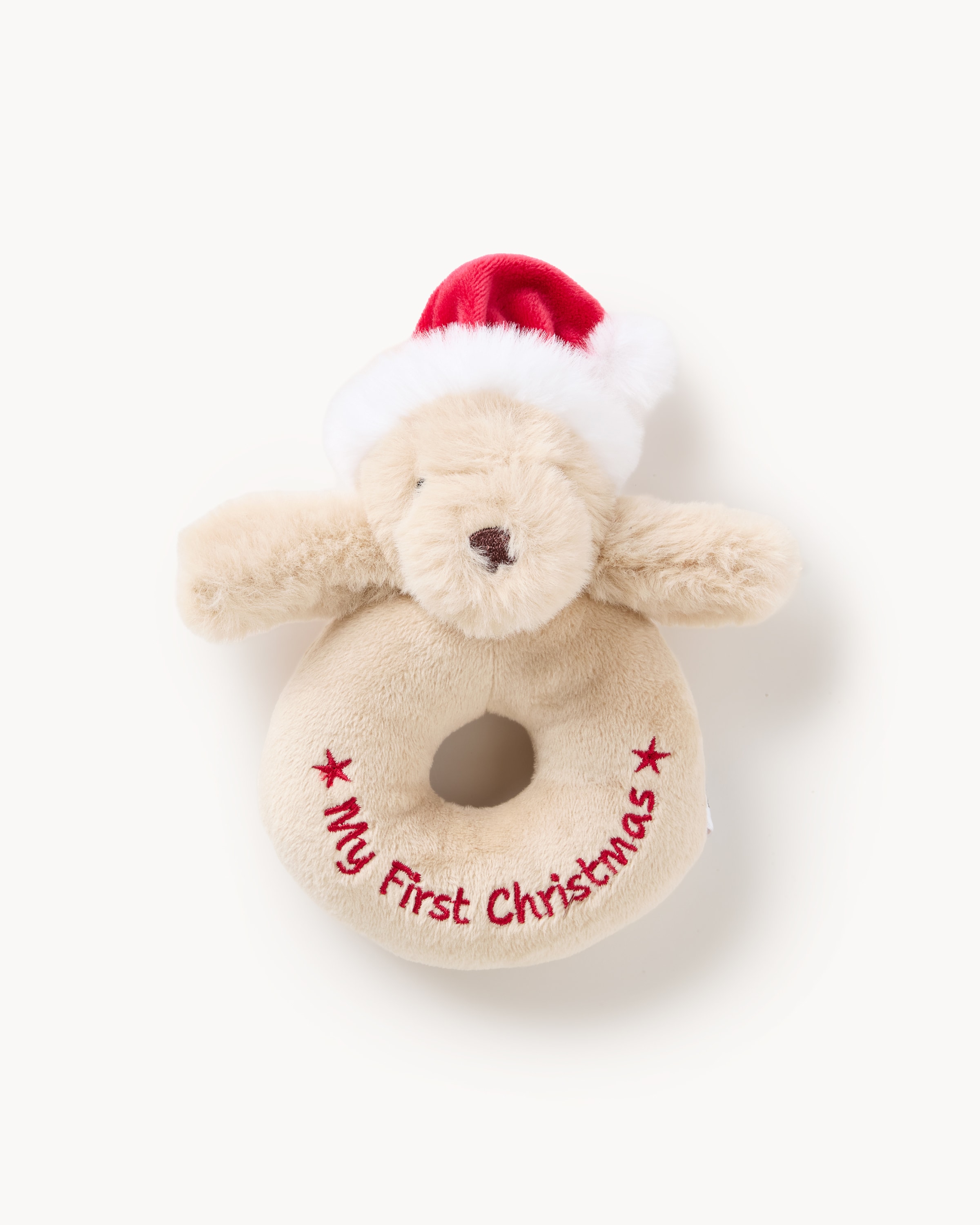 Christmas Baby My First Christmas Rattle in Tan