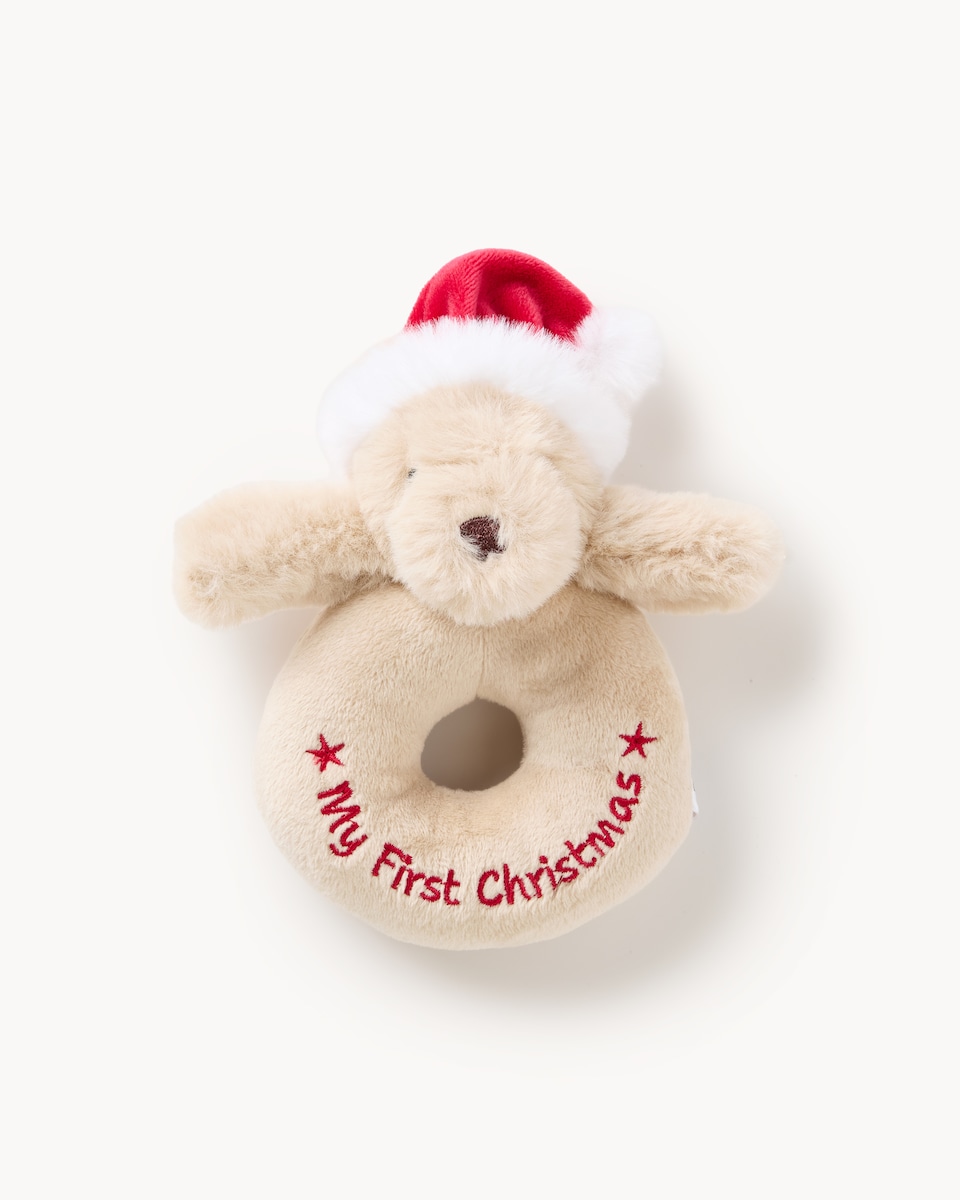 image 1 of Christmas Baby My First Christmas Rattle  in Tan