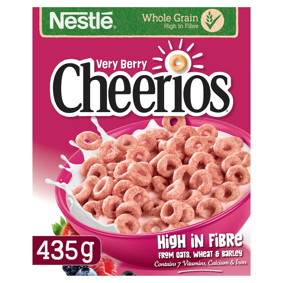 image 1 of Nestlé Cheerios Very Berry Multigrain Hoop Breakfast Cereal 435g