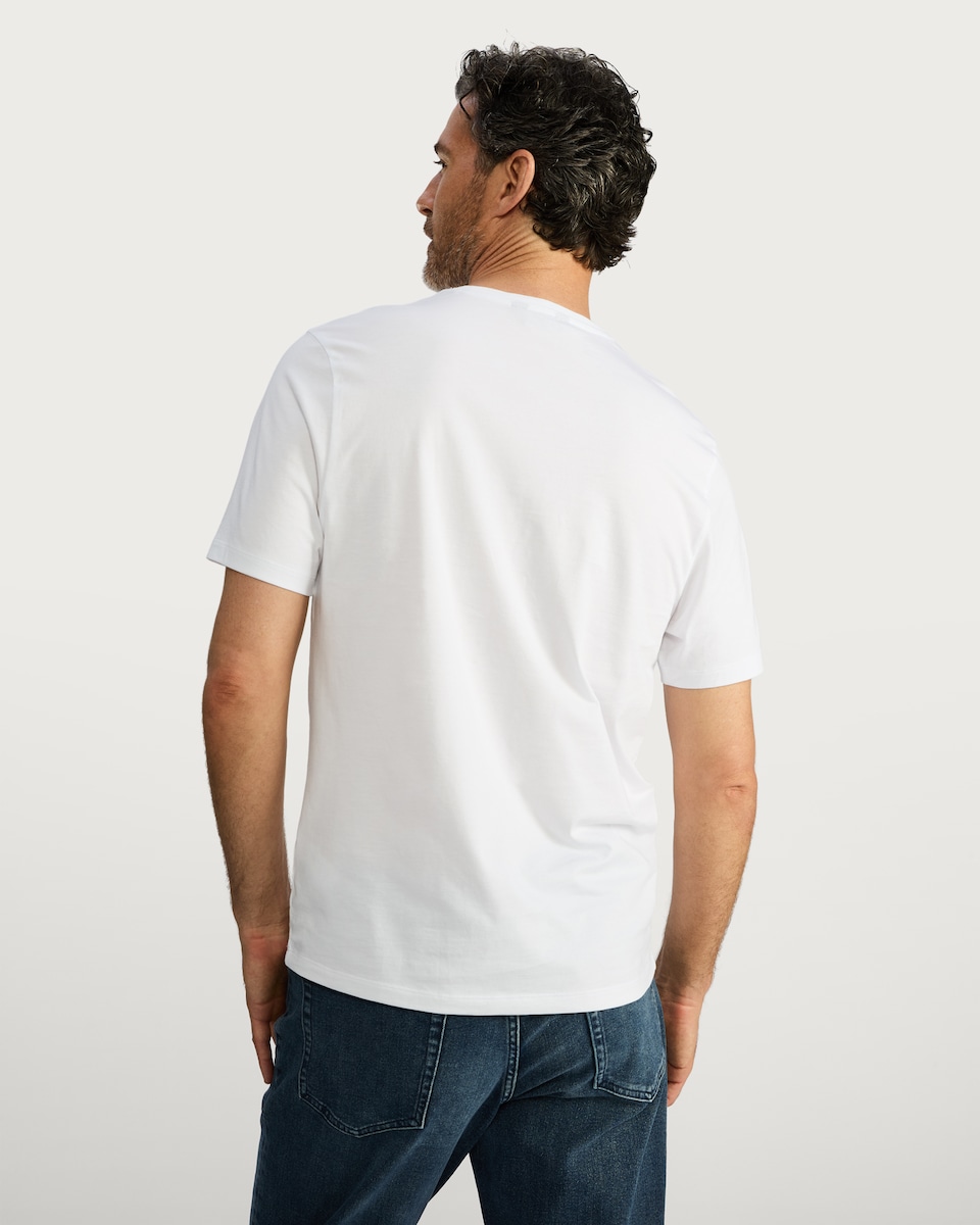 image 1 of The F&F Edit Supima® Cotton Crew Neck T-Shirt in White