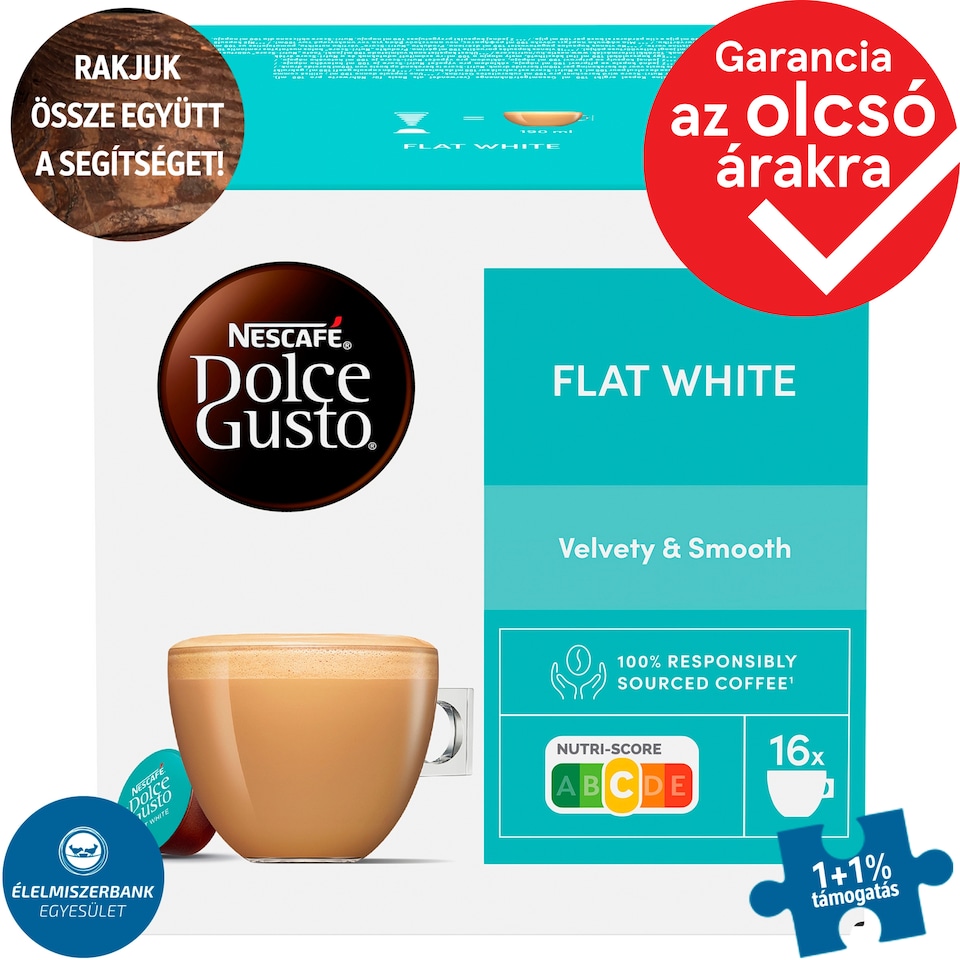 NESCAFÉ Dolce Gusto Flat White Milk Powder and Instant Coffee Capsules 16 pcs 187,2 g