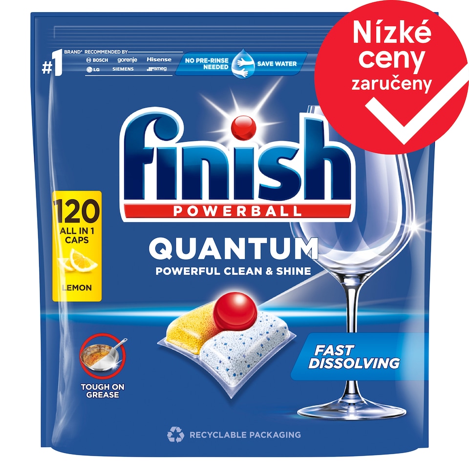 Finish Quantum kapsle do myčky nádobí - Lemon 120 ks