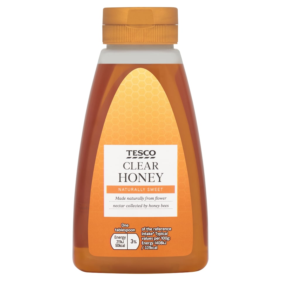 Tesco Squeezy Clear Honey 340G