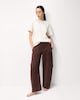 image 3 of F&F Pure Cotton Relaxed Fit Cargo Trousers in Chocolate