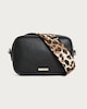 image 1 of SACHA Leopard Strap Crossbody Camera Bag in Black