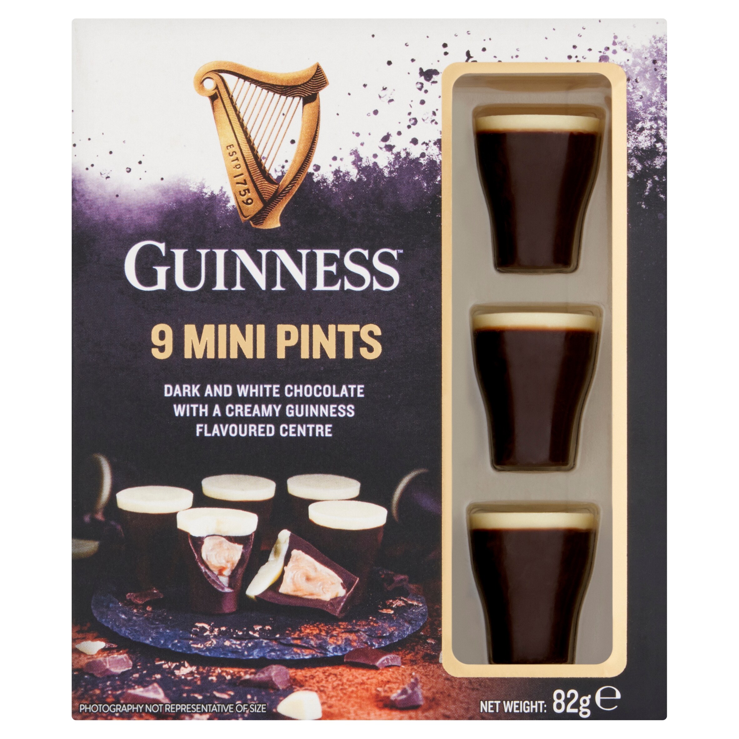 Guinness Mini Pints Chocolate 82G - Tesco Groceries