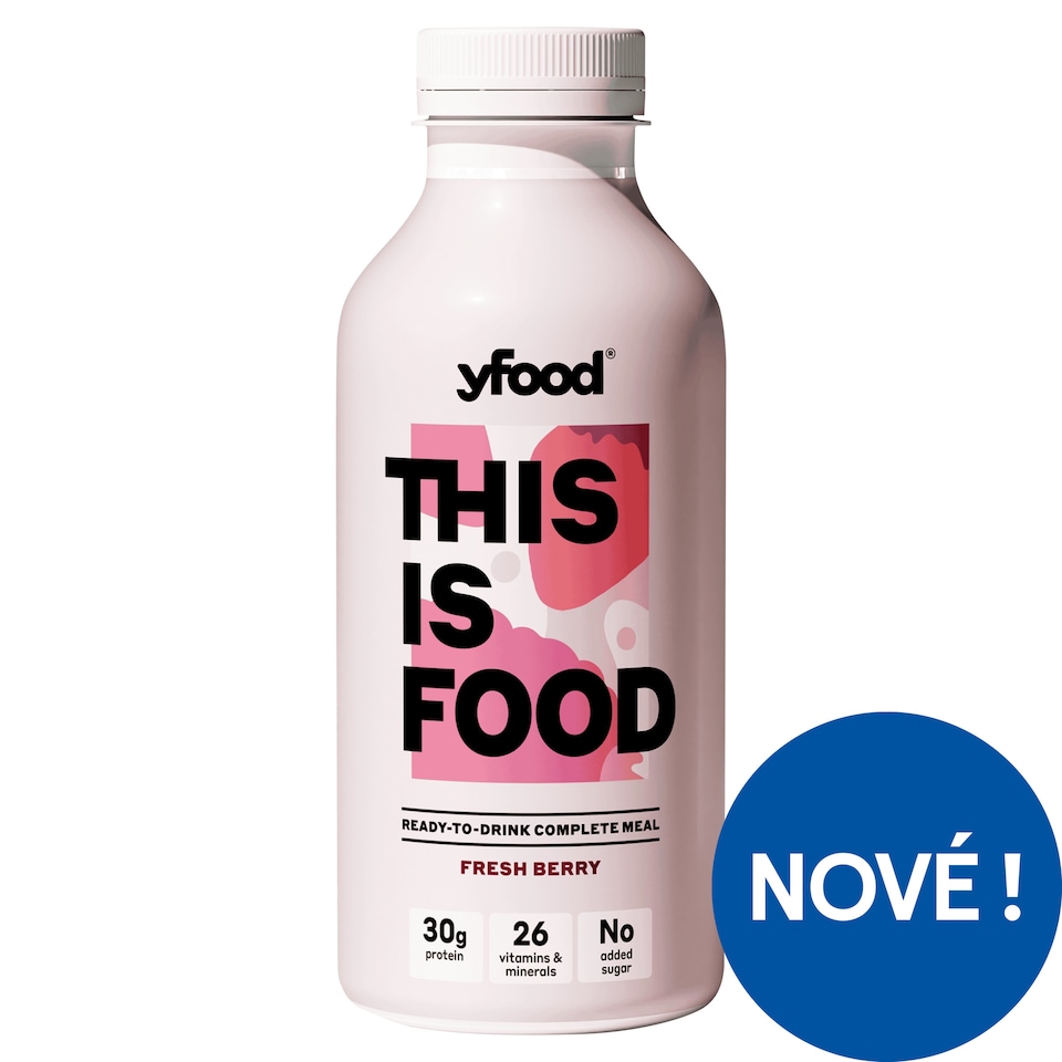 yfood Nutritionally Balanced Food in the Form of a Drink with Raspberry and Strawberry Flavor 500ml