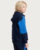 image 3 of F&F Boys Cotton Rich Colour Block Half Zip Hoodie in Navy