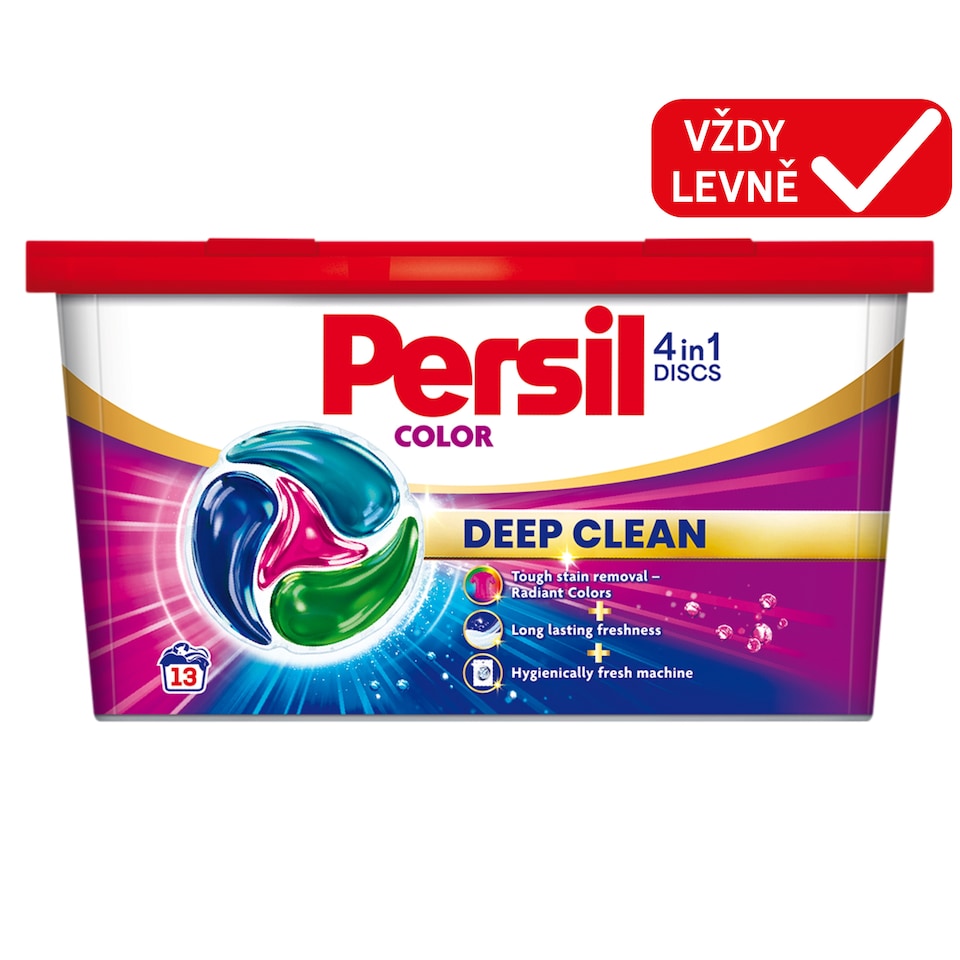 Persil Discs 4in1 Deep Clean Color Dispensed Detergent 13 Washes 13 x 16.5g (214.5g)