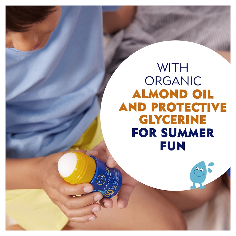 image 1 of NIVEA SUN Kids Protect & Care Sun Cream Roll-On SPF50+ 50ml