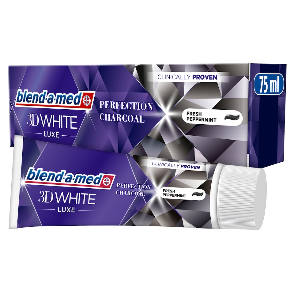 Blend-A-Med 3DWhite Luxe Charcoal Fogkrém, 75 ml 1. kép