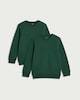 image 4 of F&F School Unisex 2-Pack Cotton Rich Sweatshirts in Green
