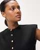 image 3 of F&F Knitted Button Up Waistcoat in Black