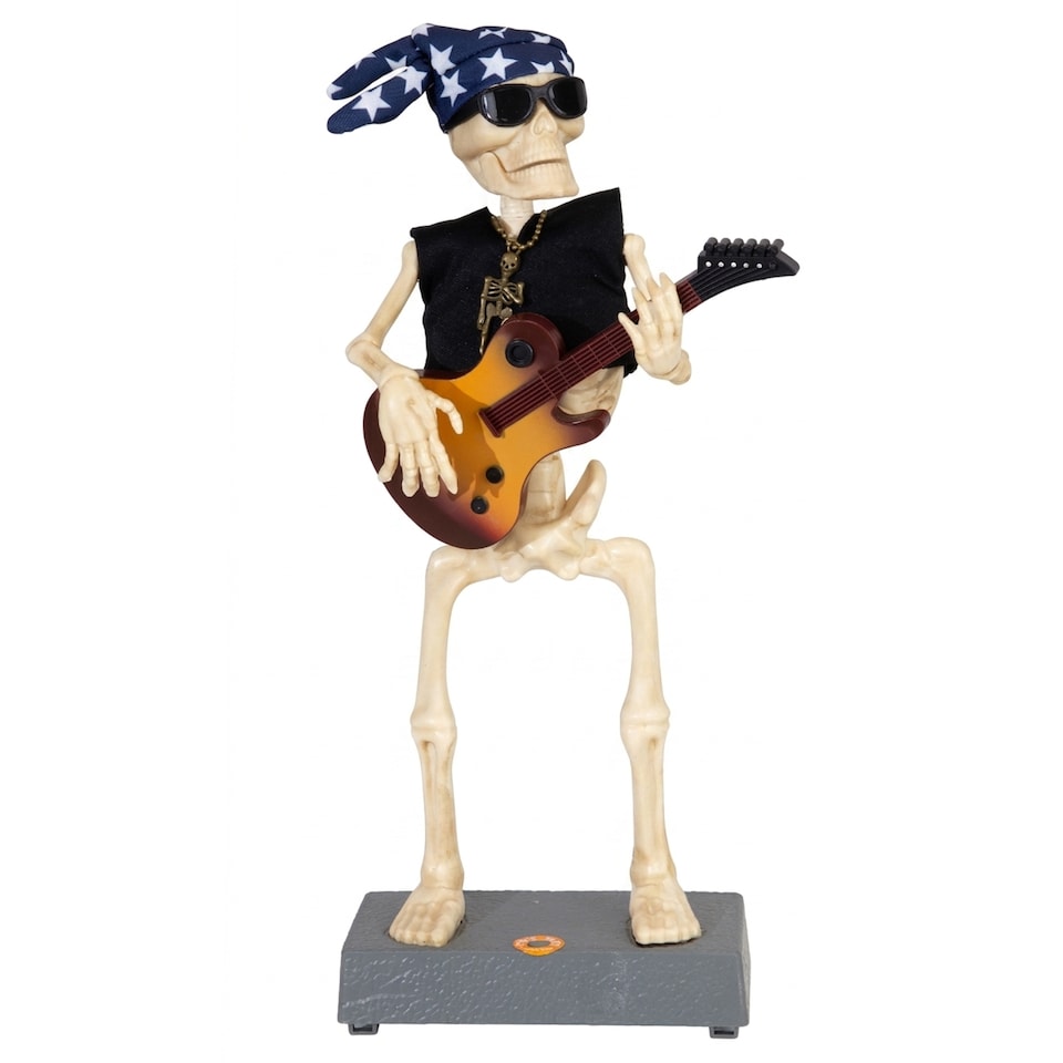 image 1 of Halloween Animated Musician Skeleton