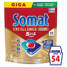 Somat Excellence Premium 5in1 Caps kapsle do automatické myčky na nádobí 54 ks 1053g