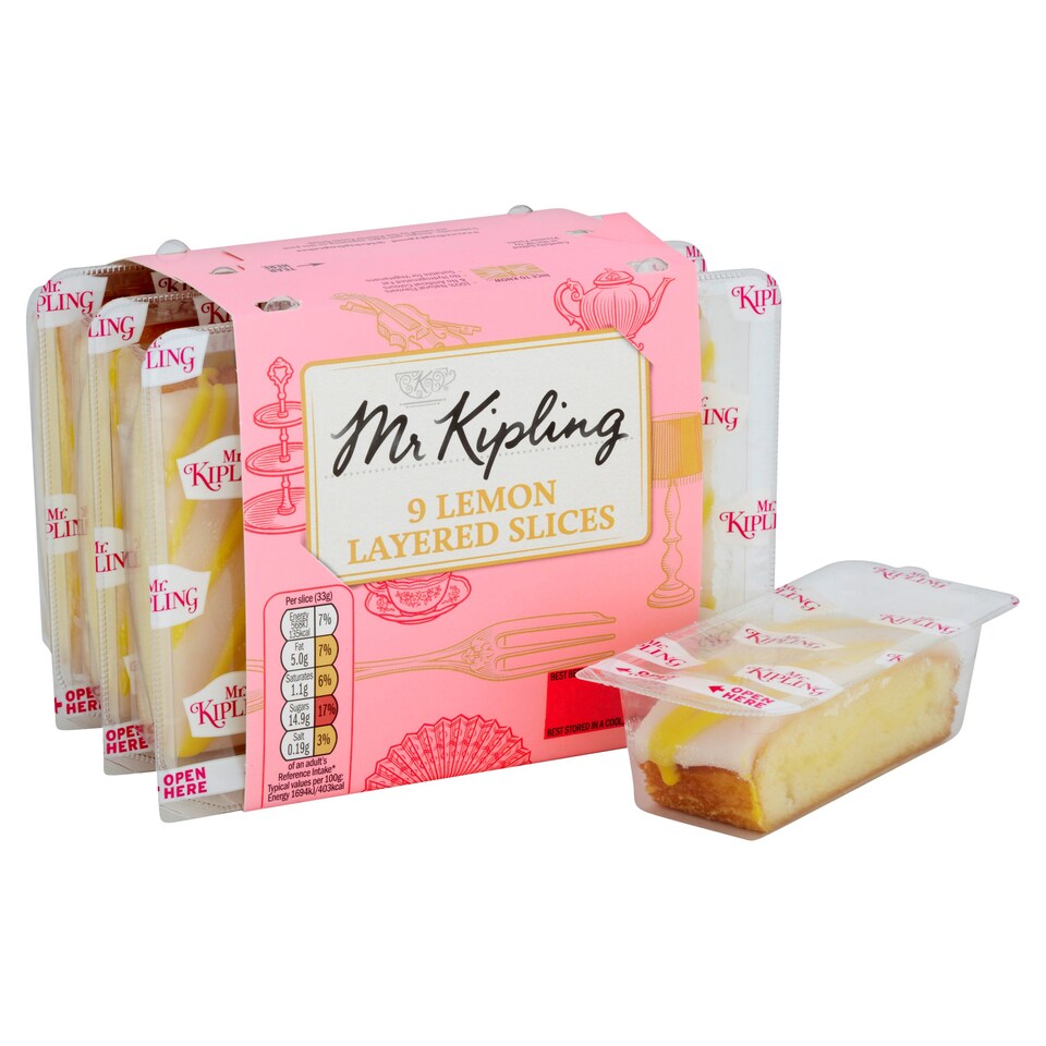 image 1 of Mr Kipling Lemon Layered Slices 9 Pack