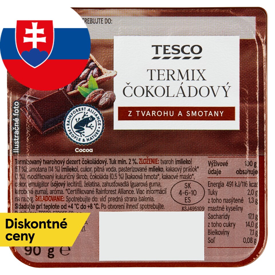 Tesco Termix Chocolate from Curd and Cream 90 g