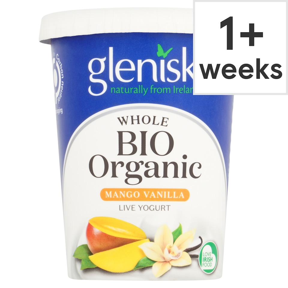 Glenisk Organic Biological Mango And Vanilla Yoghurt 450G