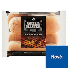 Tesco Grill Master Žemle na hotdogy 4 ks 240g