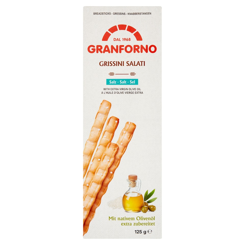 Granforno Breadsticks Salt with Extra Virgin Olive Oil 125 g