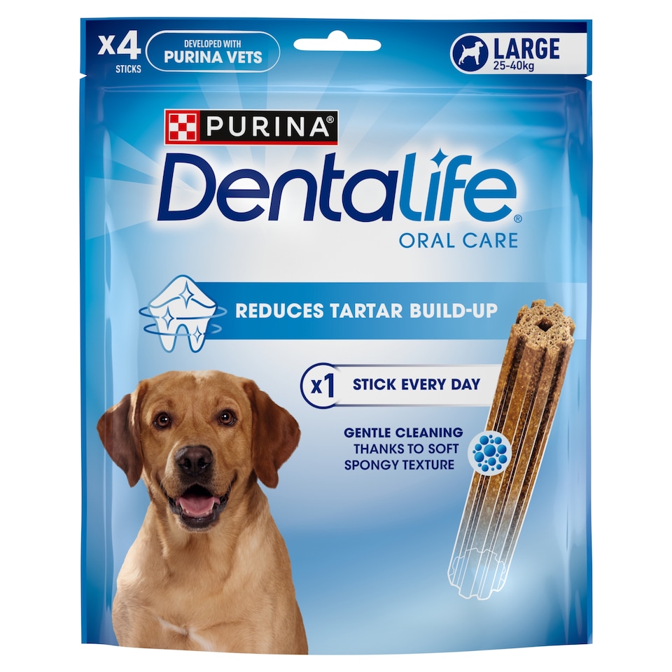 image 1 of DENTALIFE Large Dental Chicken Dog Chews 4 Sticks