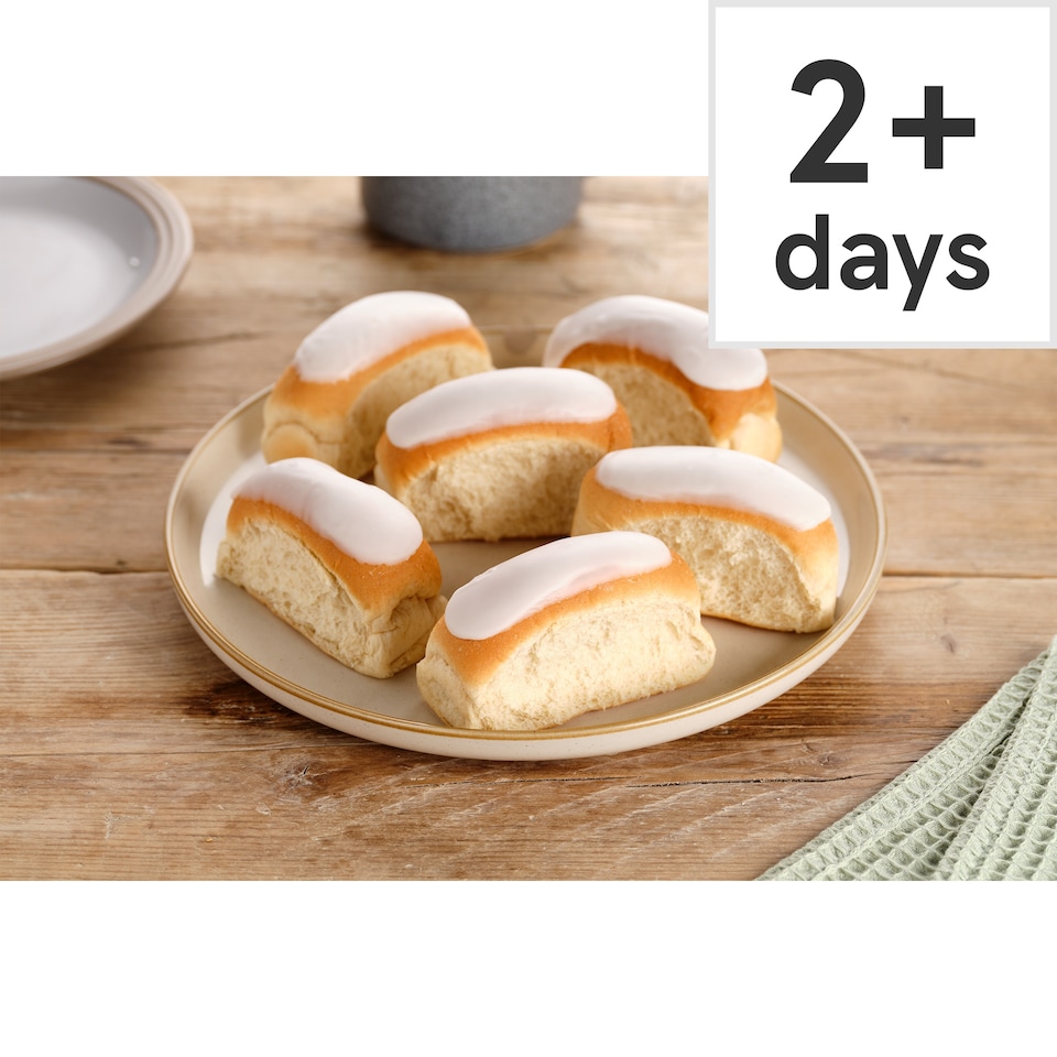 image 1 of Tesco Iced Finger Buns 6 Pack