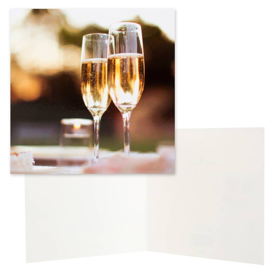 image 1 of Hallmark Blank Card Champagne
