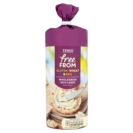 Tesco Free From Wholegrain Rice Cakes 130G Tesco Groceries