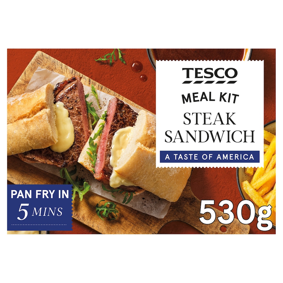 Tesco Meal Kit Steak Sandwich 530g