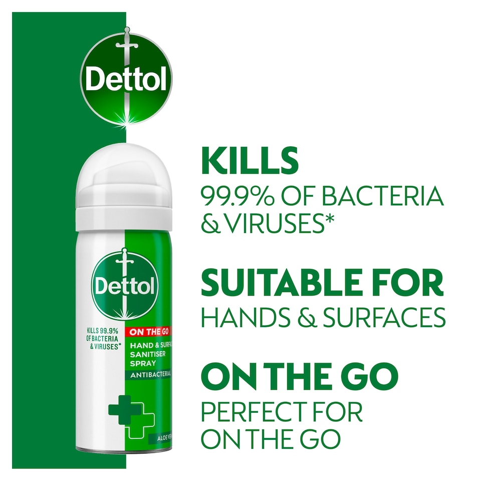 image 1 of Dettol Antibacterial Hand and Surface Sanitiser Spray 50ml