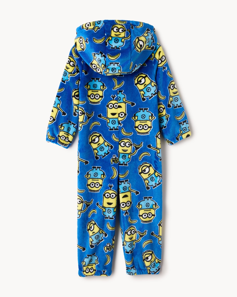 image 1 of Minions Fleece Printed Onesie in Multi