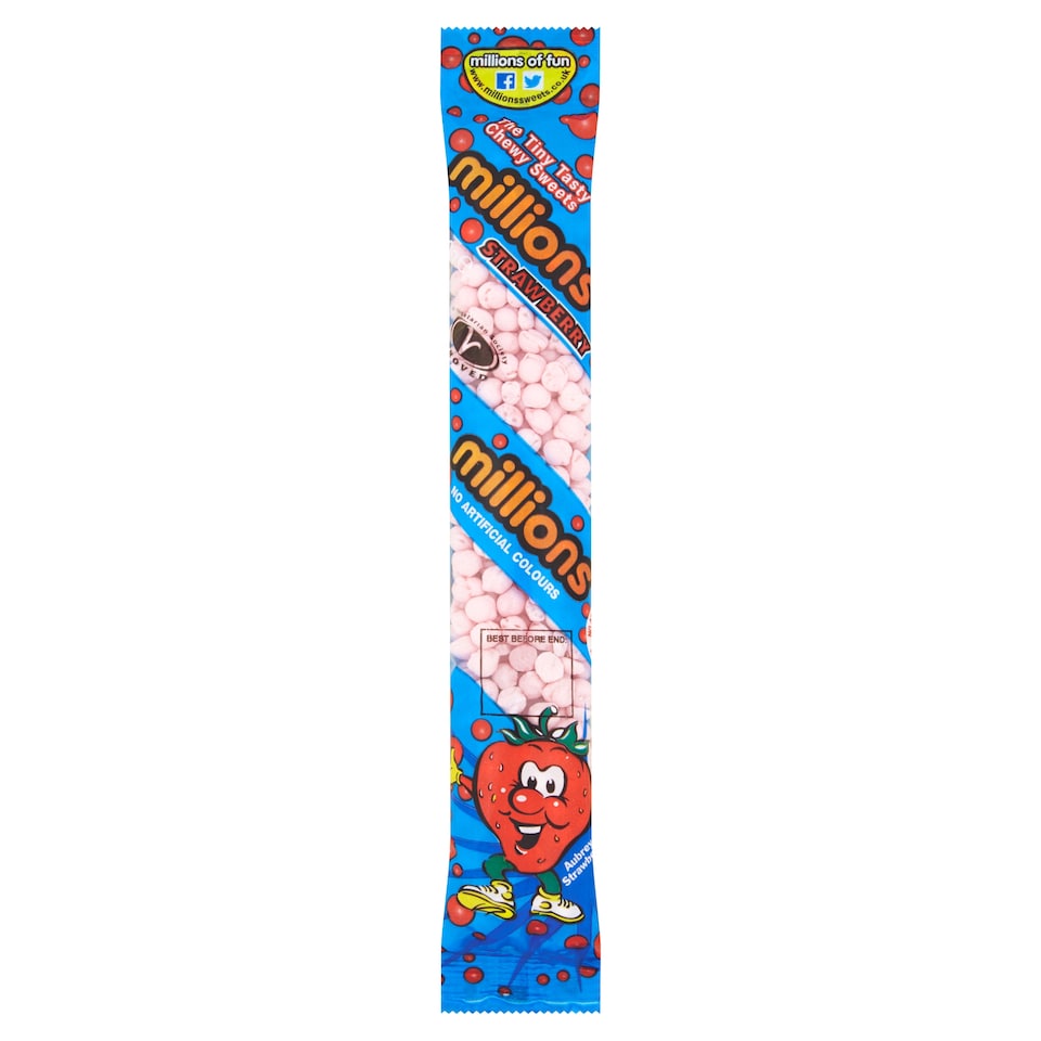 Millions Strawberry Flavour Chewy Sweets 55g
