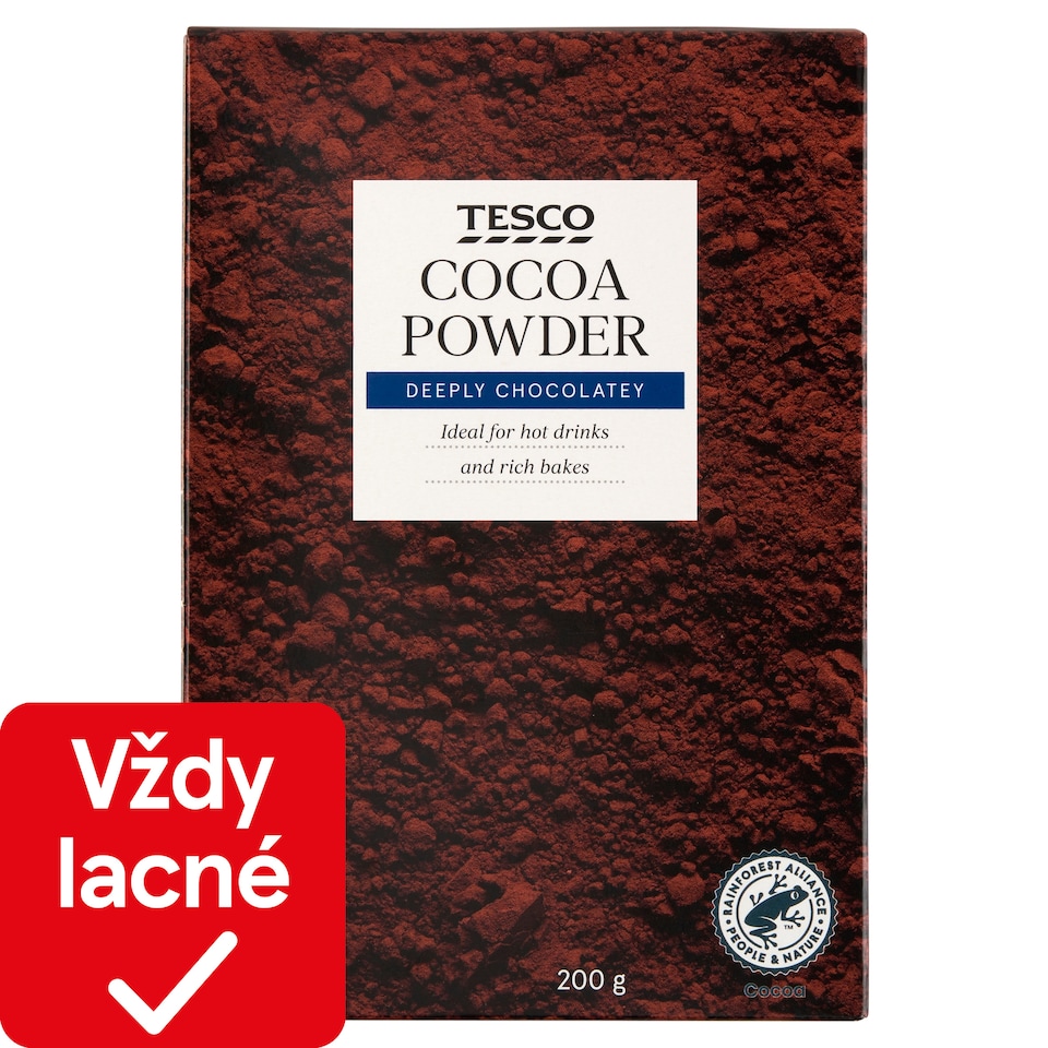 Tesco Kakaový prášok so zníženým množstvom tuku 200 g