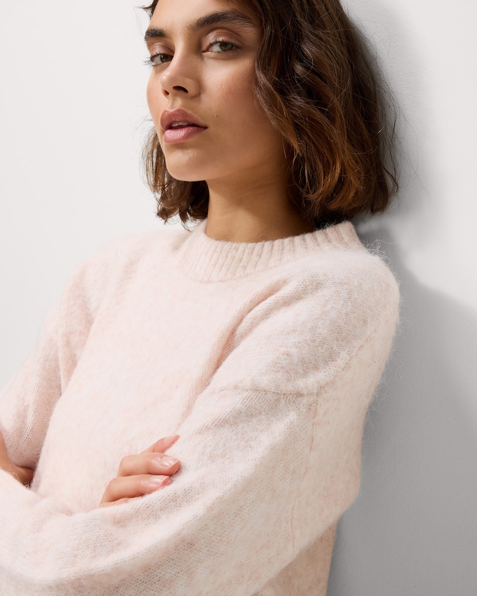 image 1 of F&F Cropped Knitted Jumper in Pink