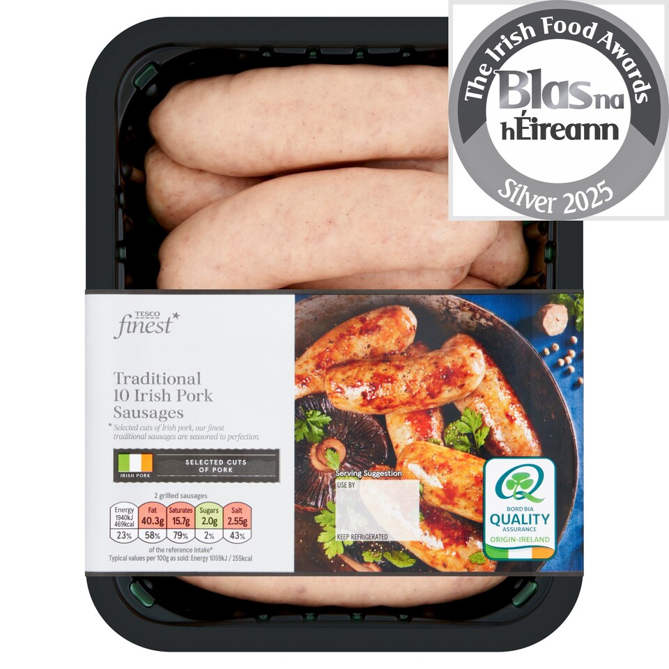 Tesco Finest Irish Pork Sausages 750G