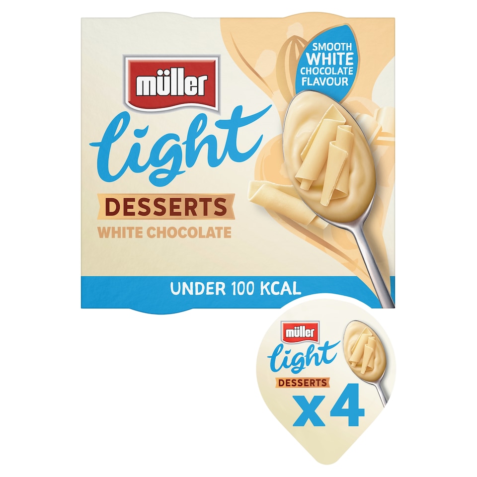image 1 of Mullerlight Desserts White Chocolate 4x90g