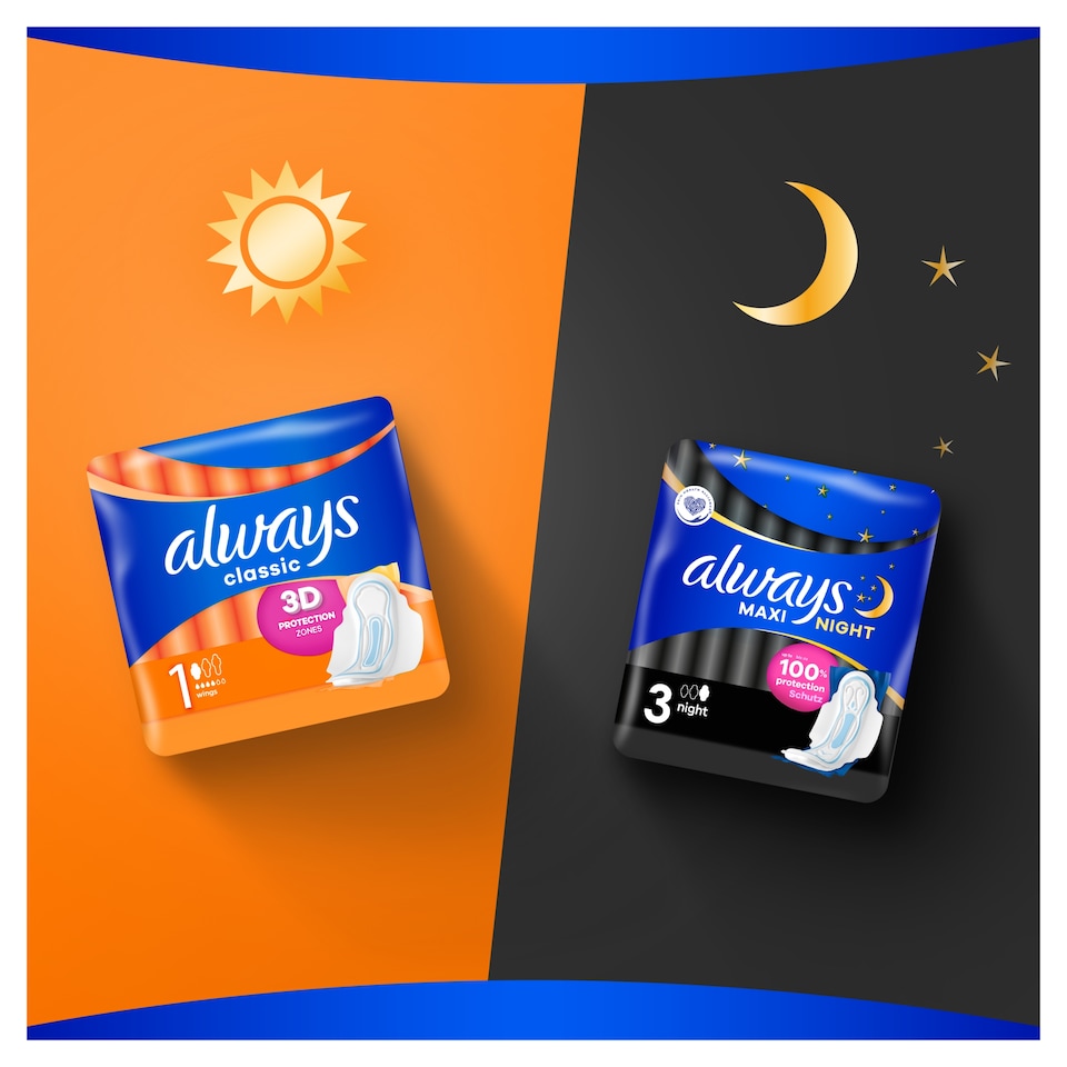 Obrázek 1 pro produkt Always Classic Normal Hygienické Vložky (Velikost 1) S Křidélky 10ks