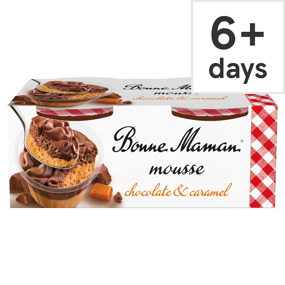 image 1 of Bonne Maman Chocolate & Caramel Mousse 2x70g