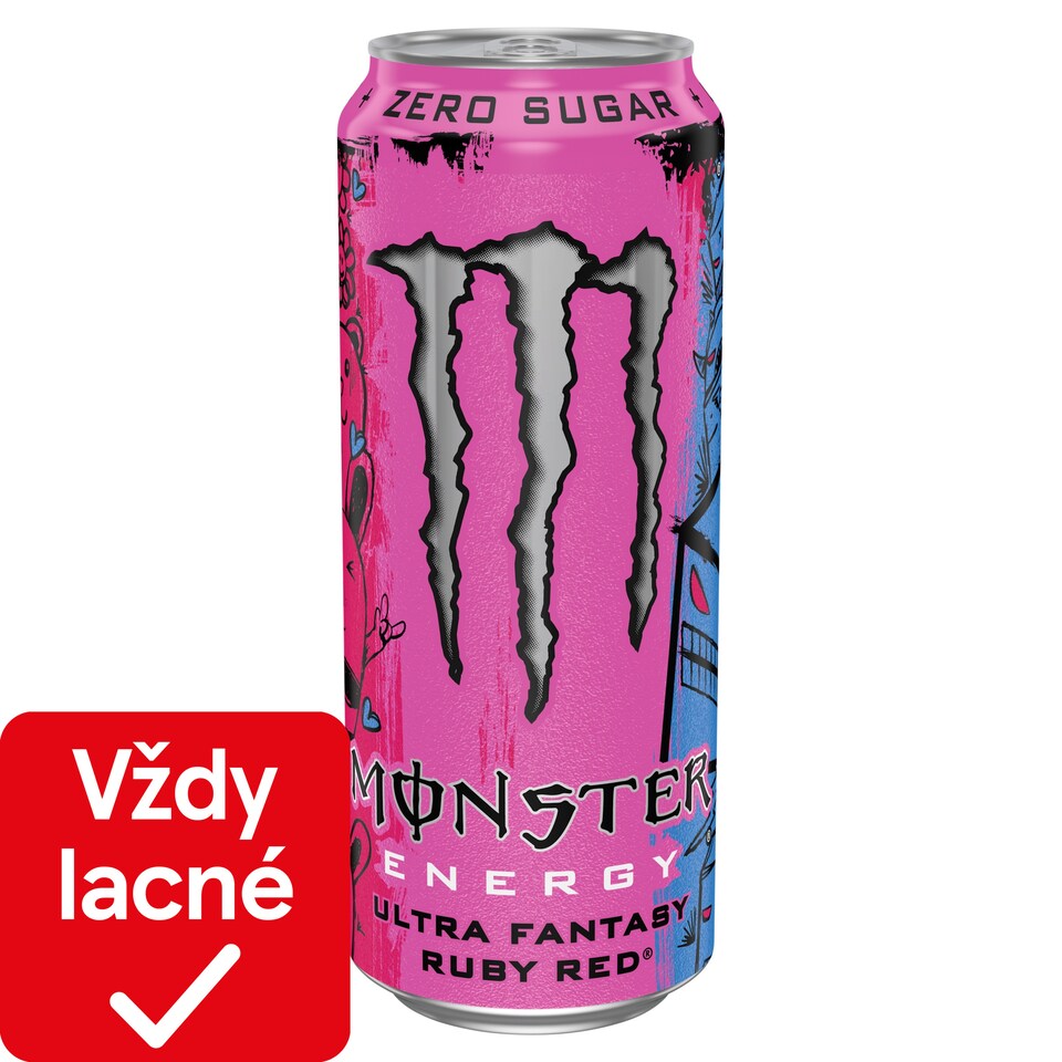 Monster Energy Ultra Fantasy Ruby Red sýtený energetický nápoj 500 ml