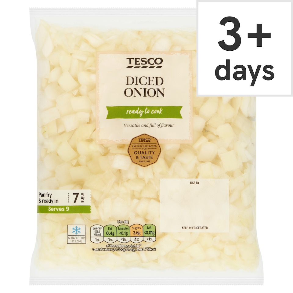 Tesco Diced Onion 400G