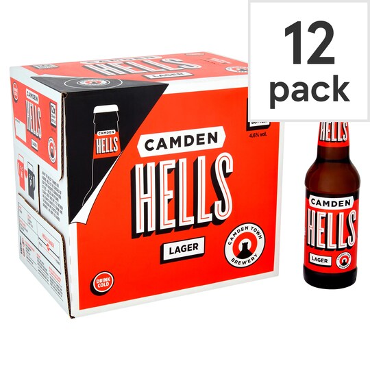 Camden Hells Lager Bottles 12 Pack X 330Ml Tesco Groceries